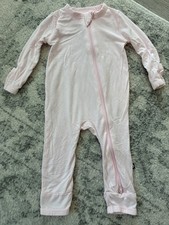 Kyte Baby Bamboo Romper Zippered Footless Pajamas Pink Long Sleeve 0-3 Months