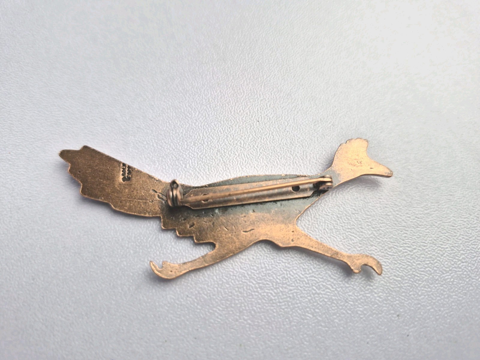 Roadrunner Brooch Pin Solid Copper Southwestern T… - image 2