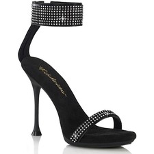 Pleaser Fabulicious 4" Heel Ankle Strap Rhinestone Sandals Adult Women Cupid/440