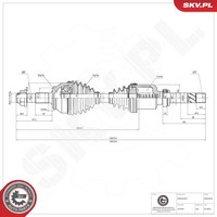 Esen Skv Antriebswelle 40SKV035 FüR CitroËN Passend FüR Fiat Peugeot