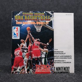 Tecmo Super NBA basketball (NES) CIB W/Sticker - Authentic Good Condition