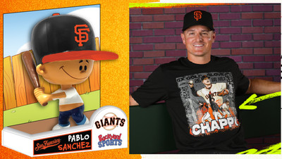 PRESALE San Francisco SF Giants 7/26 Pablo Sanchez Bobblehead+Matt Chapman Shirt