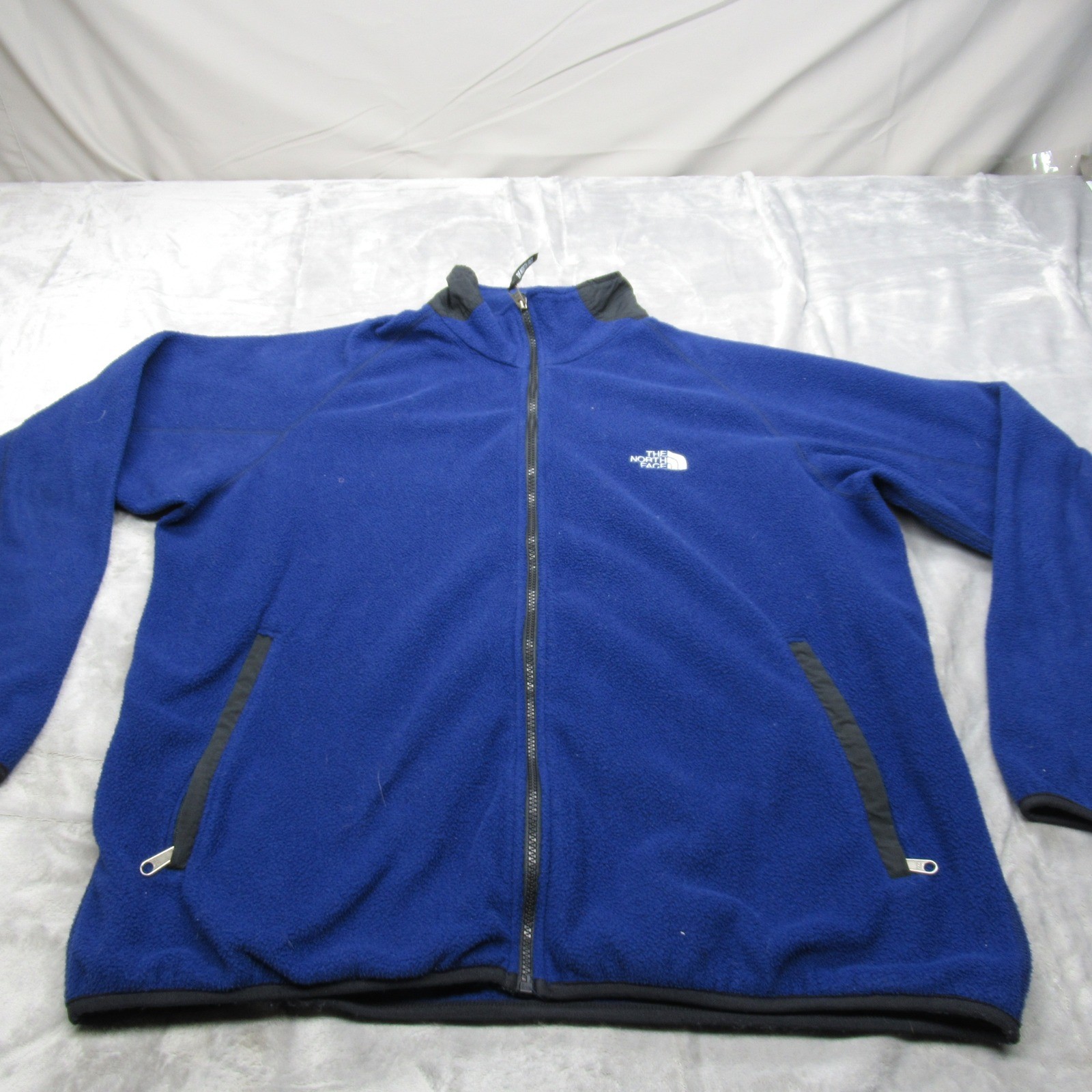 North Face Jacket Unisex XL Blue Pockets Polartec Fleece FullZip RARE VTG USA