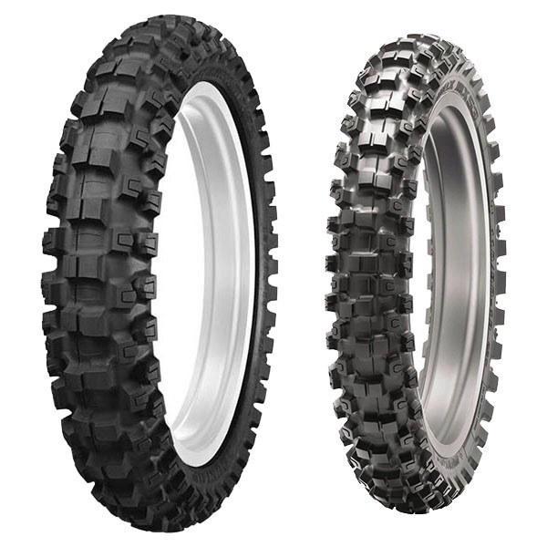 TYRE PAIR DUNLOP 60/100-10 33J GEOMAX MX52 + 100/100-18 59M GEOMAX MX53