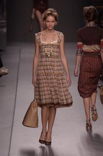 PRADA S/S 2004 runway plaid check cotton dress IT 40 UK 8 US 4 SUPER RARE!