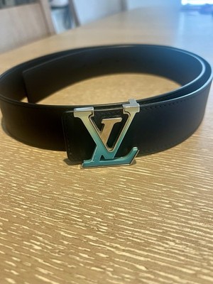 Louis Vuitton Men's Black Dress Belt with LV Logo Buckle, Size 38 | eBay