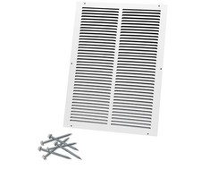 20 x 14 White Steel Return Air Grille HVAC Vent Cover Grill for Wall & Ceiling