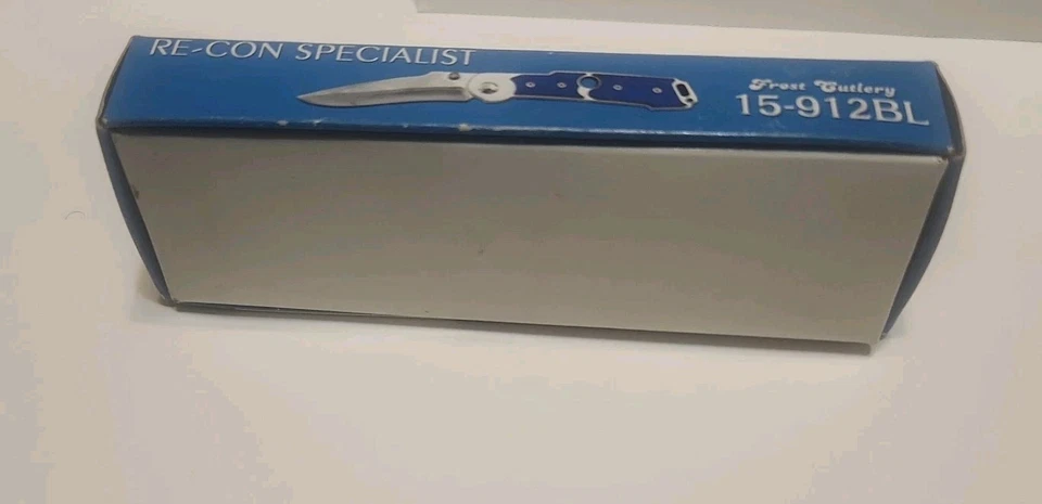 Cuchillo táctico especializado FROST #15-912BL 4,5 PULGADAS RECON CLIP DE ACERO INOXIDABLE NUEVO EN CAJA Foto 2 de 4