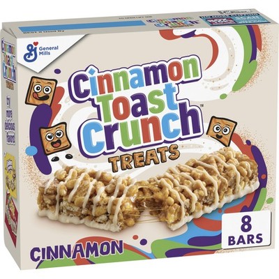 Cinnamon Toast Crunch Cereal Treat Bars, Snack 8 8 Count (Pack of 1) 