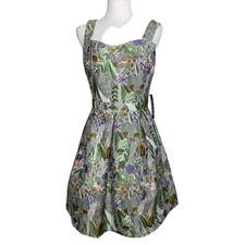 NWT ModCloth A Spring Garden Fling Floral Jacquard Fit Flare Dress Sz 4 Pockets