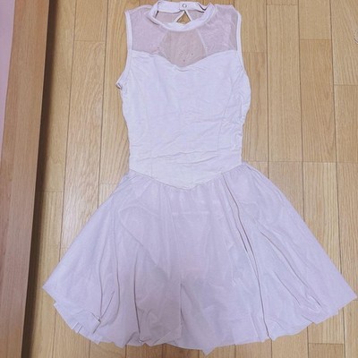 Chacott Pink Mesh Leotard Skirt Ballet Costume M