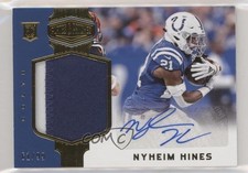 2018 Panini Plates & Patches Rookie 61/99 Nyheim Hines #226 Patch Auto fm0