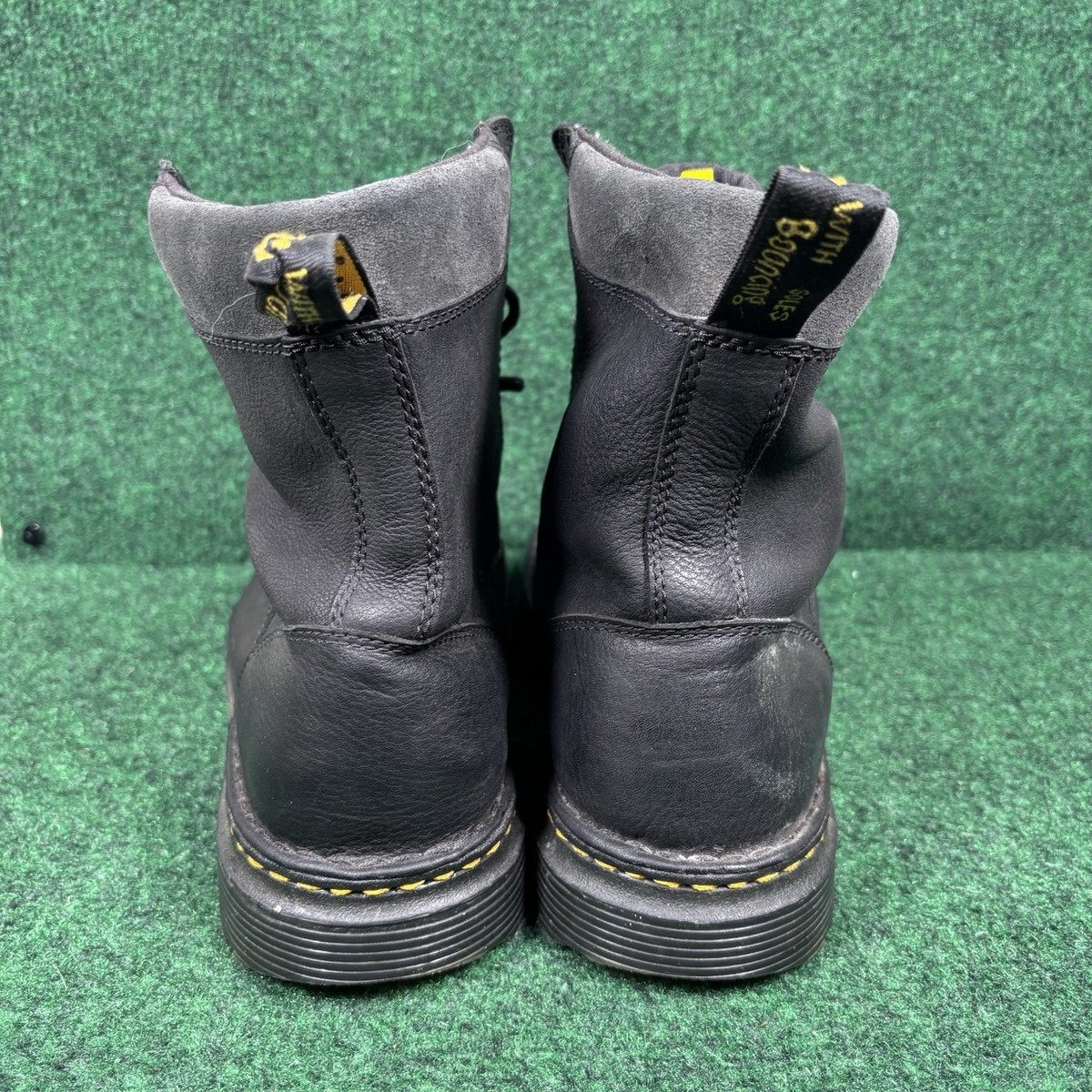Dr. Martens Vincent Hook Men’s Combat Black Leather Boots Size US 11 Dr Martens Walking Boot, Black Ankle Boots, Mens Grained  main image 4