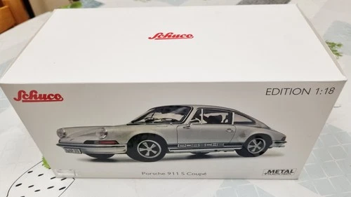 SCHUCO PORSCHE 911 S COUPE SILVER 1/18 EDITION NEW WITH BOX REF 45 004 7000