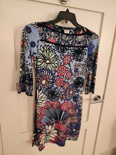 Ali Ro Retro 60’s Inspired Mod Blue/Pink Dress Sz 2 