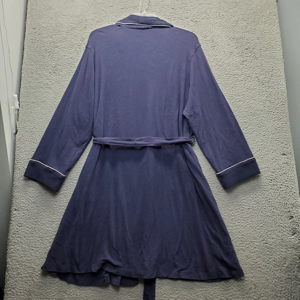 Bata Lauren Ralph Lauren Essentials para mujer 3X azul marino Hartford salón chal cuello Foto 2 de 4