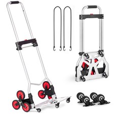 Uimoso Stair Climbing Cart Heavy Duty Folding Hand Truck Dolly 118KG 10 Wheels