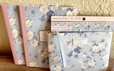 Yoobi x LoveShackFancy Blue Floral Stationery Pouch And Composition Books