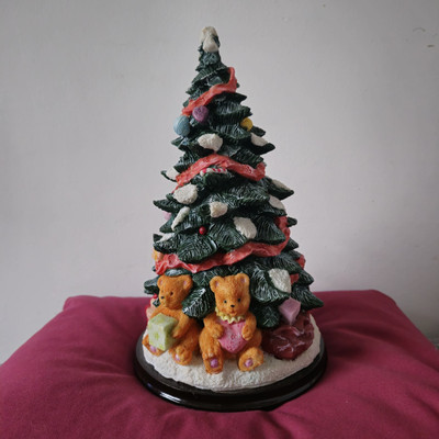 Weihnachtsbaum beleuchtet Show Harz Vintage 12V angetrieben 11x6''