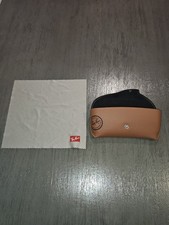 Ray-Ban Brown Faux Leather Sunglasses Case w/ Cleaning Cloth