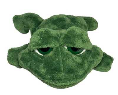 Russ Berrie Dermot Frog 10'' Stuffed Plush Big Sad Eyes with TAGS   Item 23459