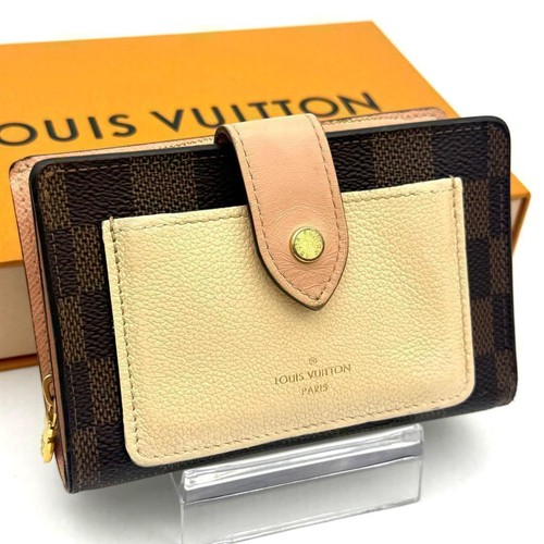 Louis Vuitton Damier Portefeuille Juliette Folding Wallet Box Included Pink