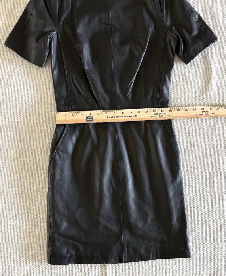 Vestido de cuero Walter Baker Candace XS WB7975 negro Foto 3 de 4