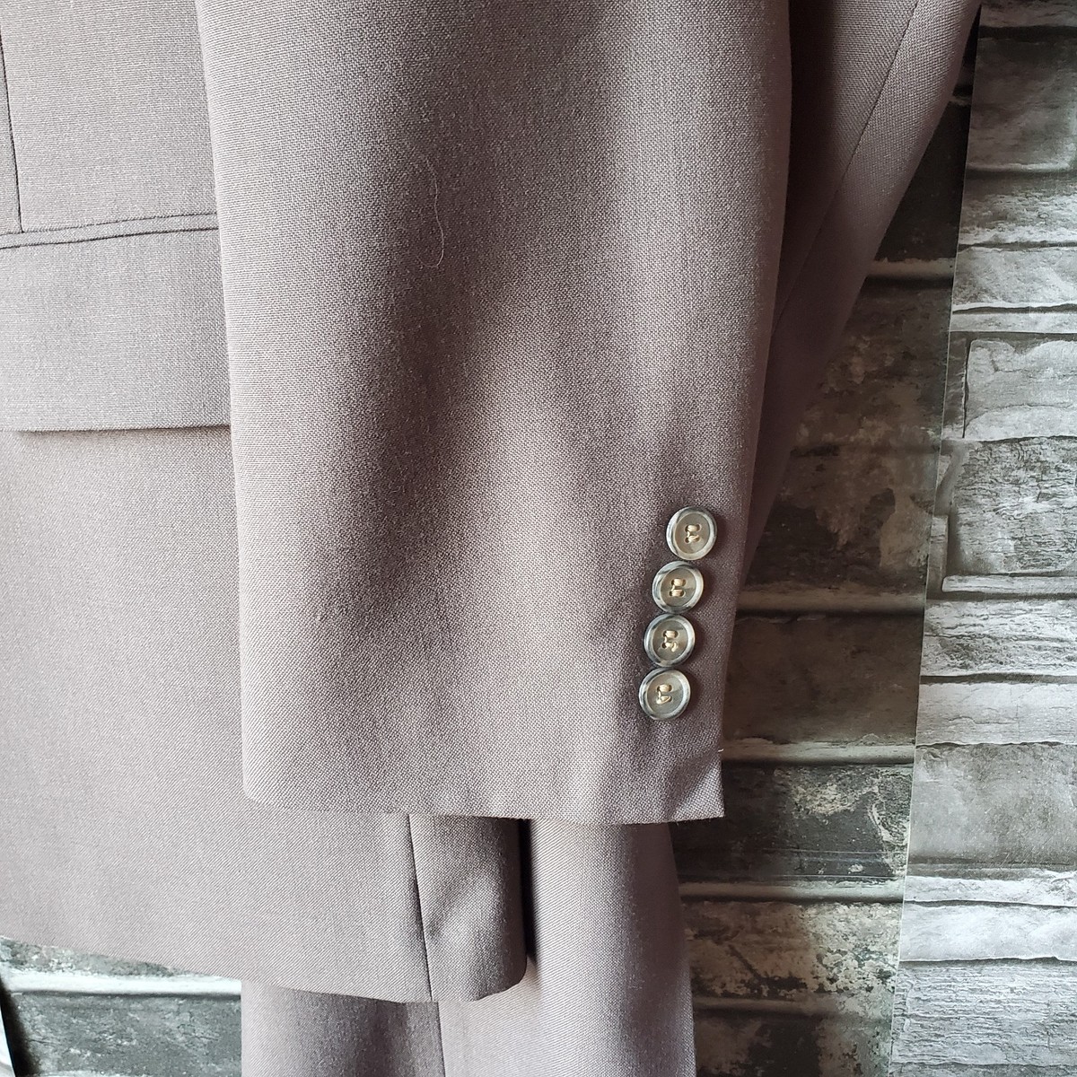 NINO CERRUTI Mens Gray Classic Fit Wool Pleated 2 Pc Suit 41L