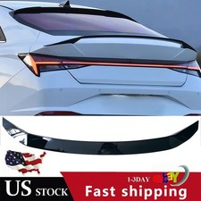 Glossy Black Rear Trunk Spoiler Wing Lip For 2021-2023 Hyundai Elantra Glossy Black Rear Trunk Spoiler Wing Lip For 2021-2023 Hyundai Elantra