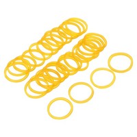 100 StüCk Elastische GummibäNder Gelb 19Mm X 1.4Mm FüR Haare