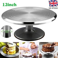 30CM Cake Turntable Aluminum Cake Revolving Holder Rotary Table Cake Decor Tool