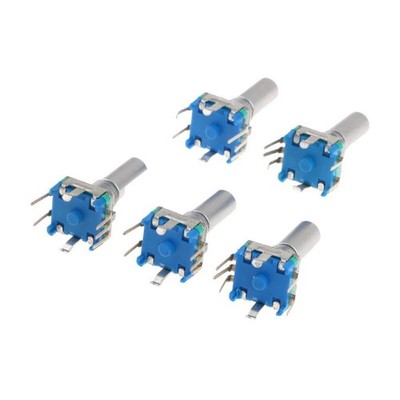 5Pcs Drehgeber Mit Schalter EC11 Audio Digital Potentiometer 20mm