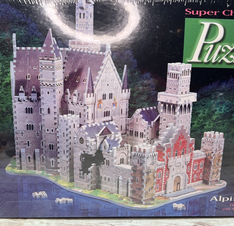 Vintage Puzz3D 3D Puzzle - Alpine Castle 4436 - 1000pc ( 1994) Sealed!! - Image 2 of 4