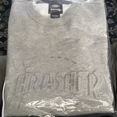 Dickies X Thrasher Sweatshirt Grey Brand New In Bag - Size Large