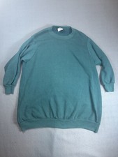 Vintage Jerzees Sweatshirt Mens 3X Green Blank Crewneck Sweatshirt USA Made