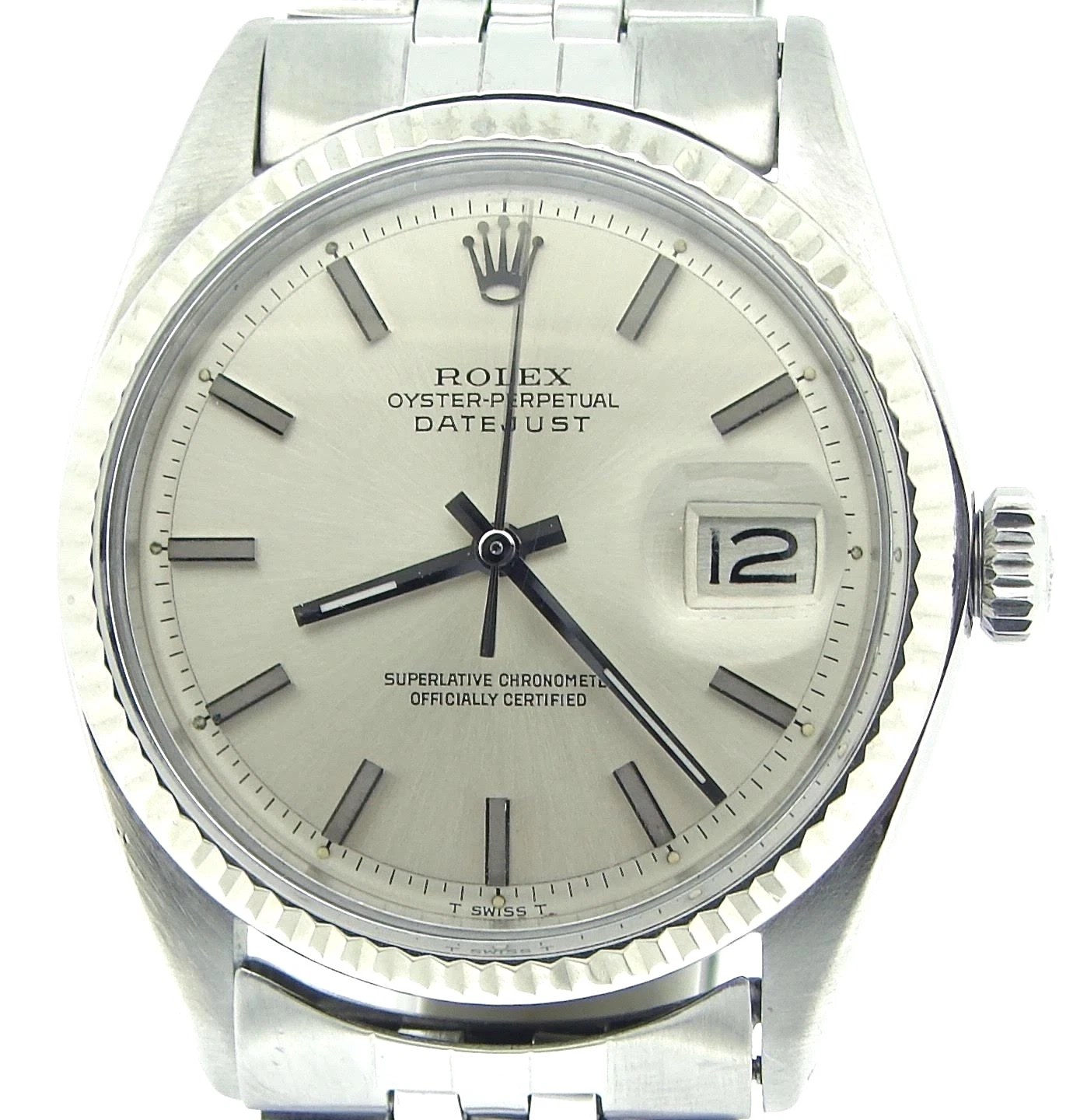 Rolex — Rolex Datejust Mens Stainless Steel & 18K White Gold Silver w/ Jubilee Band 1601