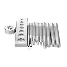 11 Piece Set of Hole Punches & Snap Button Installers for Leatherworkers