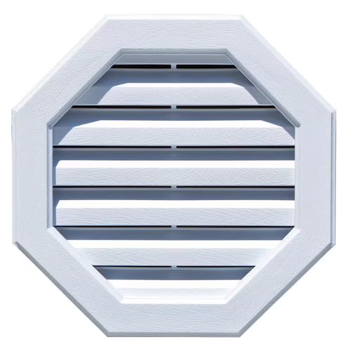 22 In. X 22 In. Polypropylene White Octagonal Gable Vent - Picture 11 of 12