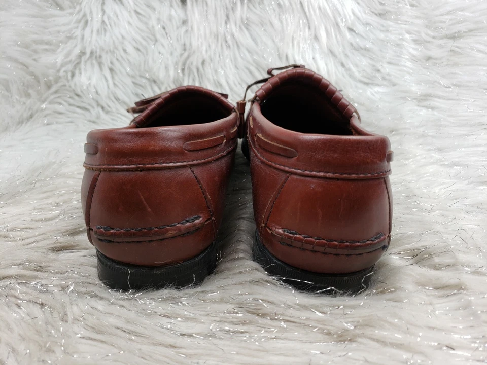 Zapatos informales DEXTER de cuero rojo con borlas Kiltie talla 10,5 M Foto 4 de 4