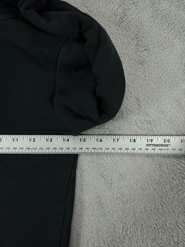 Adidas Hoodie Sweatshirt Kids Large Black Logo Graphic Long Sleeve Pull Over - Picture 2 of 9
