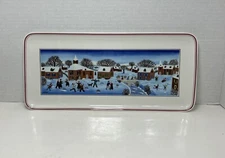 Villeroy & Boch Naif Christmas Large Sandwich Porcelain 13.5" Serving Tray