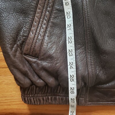 St. Johns Bay VTG lined Brown soft leather bomber jacket St. Johns Bay VTG lined Brown soft leather bomber jacket
