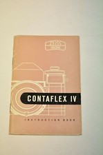 ZEISS IKON CONTFLEX IV INSTRUCTION BOOK, 42 PAGES, 319/864/24, VERY GOOD 1956