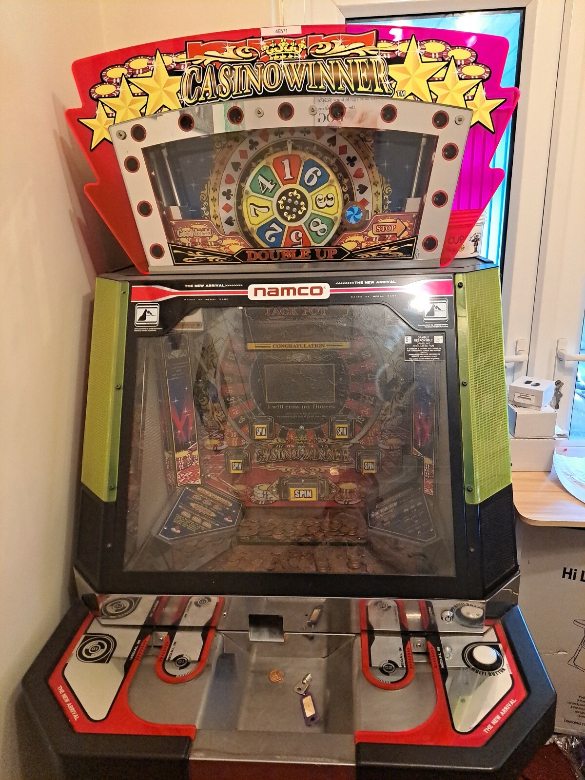 Namco Arcade Machine SLOT 2p Casino Winner like Pacman retro seaside