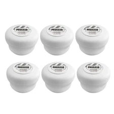 Proraso Shaving Soap in Bowl Sensitive Skin - White 5.2 oz - 6 Pack