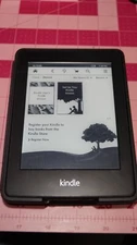 Working Amazon Kindle Paperwhite Black eBook Reader EY21  with Case Bundle Used