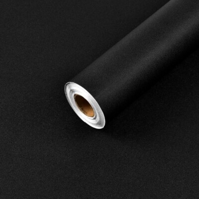 40CM Width Self-adhesive Film Black Matt Sticker Furniture Wall DIY Wallpaper