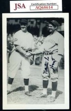 Waite Hoyt JSA Cert Signed  Vintage 3x5 Photo Autographed Yankees