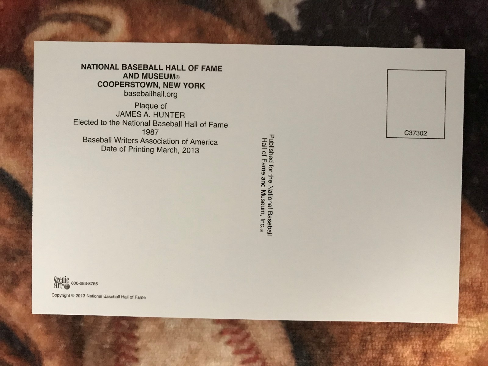 Jim "Catfish" Hunter Postcard Baseball Hall of Fame Induction Plaque Photo eBay