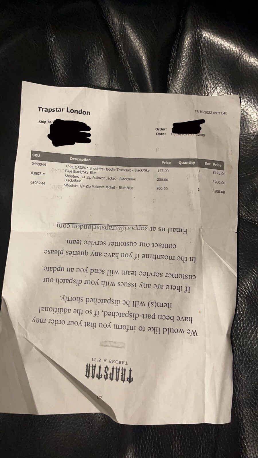 Trapstar London Shooters Coat Size M eBay